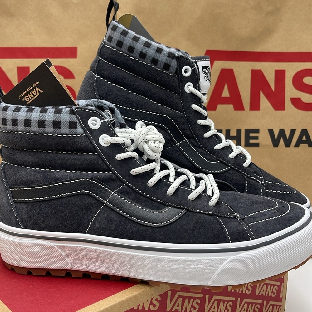Vans Men’s Sk8-Hi Mte-1 Plaid Grey/White
VN0A5HZYGYW Boots Sneakers - Picture 8 of 16